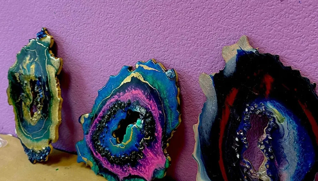 🤩Срез камня из эпоксидной смолы🤗